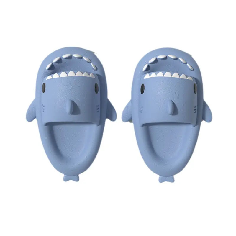 Internet celebrity cartoon little shark children's slippers summer boys and girls baby stepping on feces feeling slippers