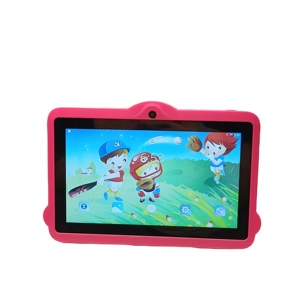 Ultra-düşük maliyetli 7 inç çocuklar Android Tablet Wifi dokunmatik ekran HD karikatür bebek tablet koruyucu kılıf oyun öğrenme ile Tablet