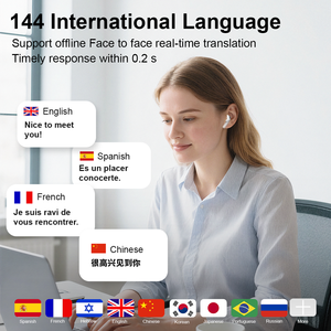 Fundas Para Auriculares Traductor De Idiomas En Tiempo Real Auriculares Con Pantalla Ai <strong>Translation</strong> Wireless Earbuds - Product Image 3