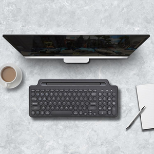 Teclado óptico inalámbrico de 2,4G con soporte de ranura para tarjeta táctil retroiluminado LED para escritorio Nuevo producto - Product Image 5