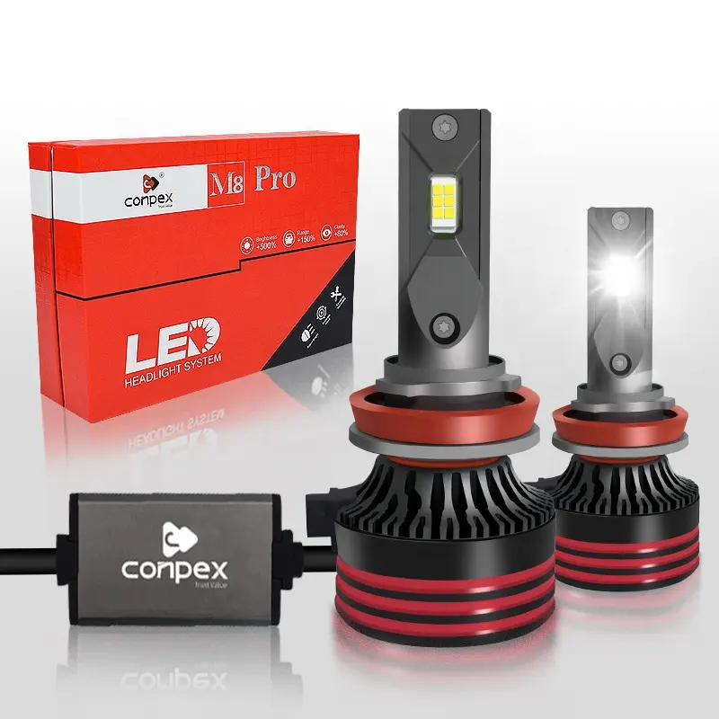 Conpex عالية الطاقة 50W السيارات مصباح إضاءة سيارة ليد المصابيح الأمامية H7 لصناعة السيارات حسب الطلب M8 برو