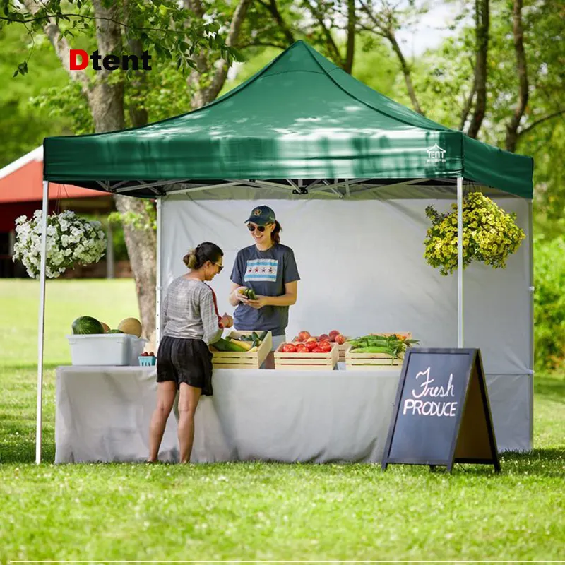 Personalizado Folding Canvas Marquee Tenda Telhado Alto Mercado Hexágono Stall Star Trade Show 3X3 Whit Pagode Tenda Metros Outdoor Gazebo