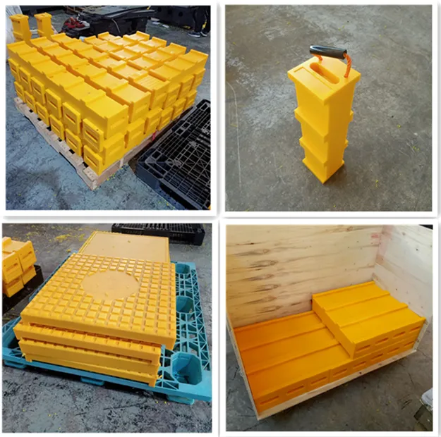 ตัวกันสะเทือนสำหรับเครนเคลื่อนที่,แผ่นกันสั่น UHMWPE/HDPE พลาสติกสำหรับรถแบ็คโฮ/มอเตอร์โฮม