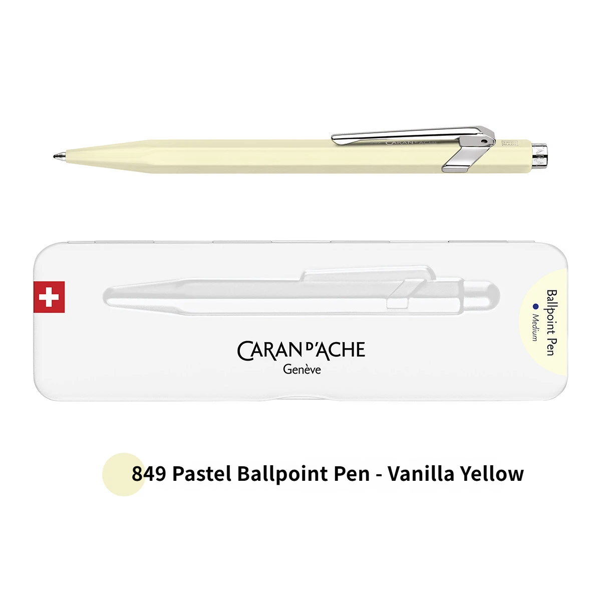 Stylo à bille pastel 849 - Jaune vanille
