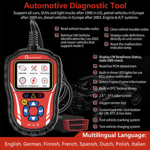 Herramienta de diagnóstico automático obd2 Escáner Borrar códigos de problemas y probar sistemas de arranque y carga Disponible en todos los modelos obd2