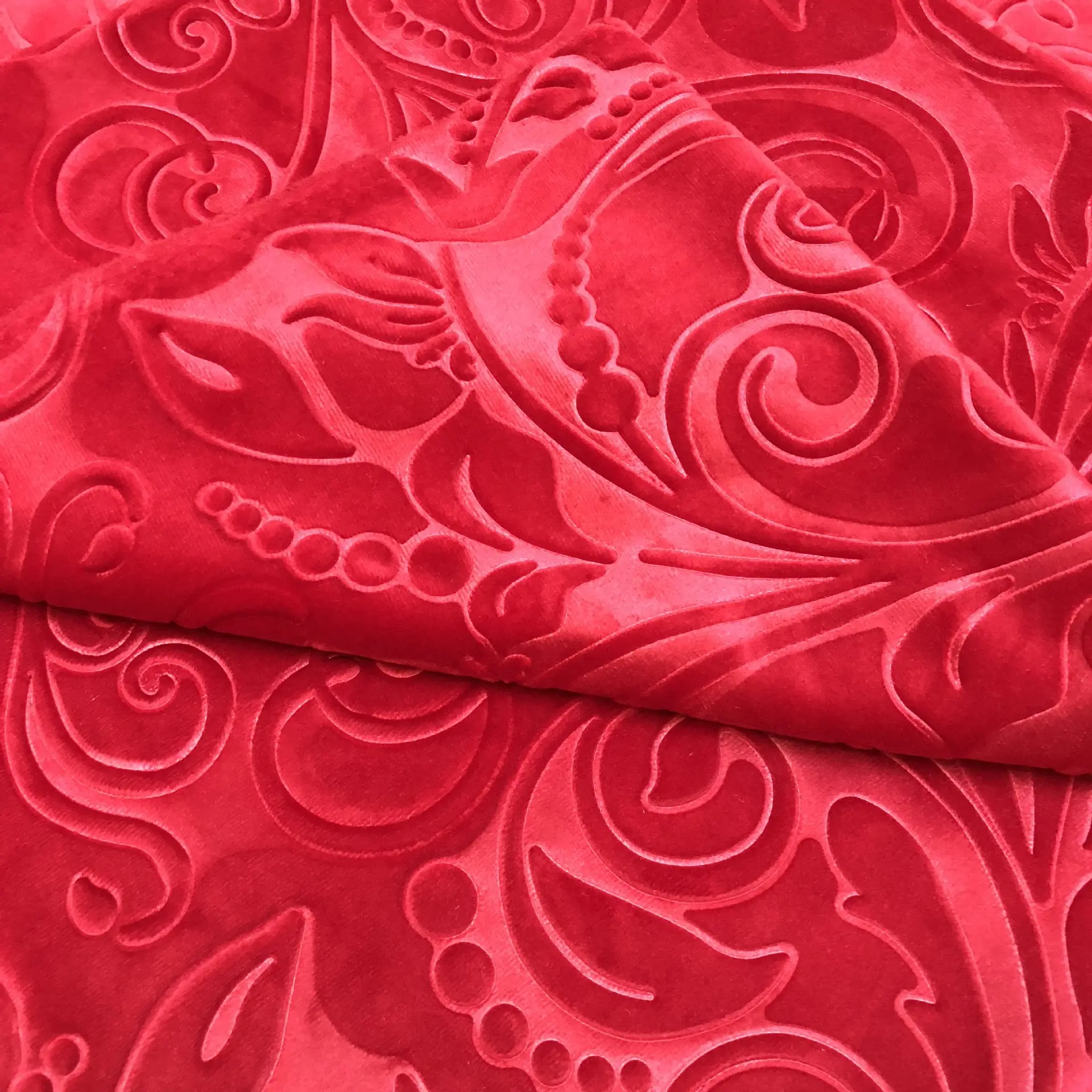 Conception multicolore de haute qualité, 280cm de largeur 100% Polyester colle gaufrage hollandais velours tapisserie rétro canapé rideau tissu/
