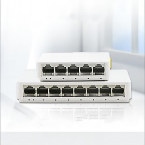 מפעל OEM/ODM מעטפת פלסטיק 5 יציאות Ethernet מתג 10/100M מתג רשת לרשת ביתית - Product Image 5