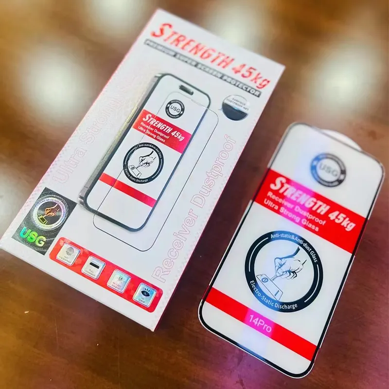 3D temperli cam renkli ekran koruyucu Iphone 13.14.15 için sargı malzemesi cep telefonu ekran koruyucular