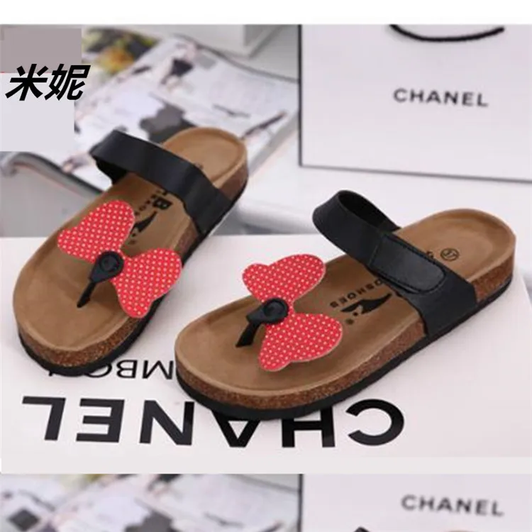 New Platform Cork Slippers Beach Slides Ladies Shoes PU Upper Cork Sole Women Sandal Slippers