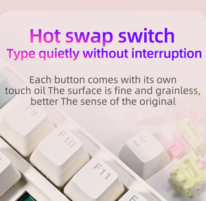 Promoción de alta calidad Tri-mode Hot swappable 63 Keyboard multi-color keycaps Teclados mecánicos para Computadora Portátil para Mac para PC - Product Image 4