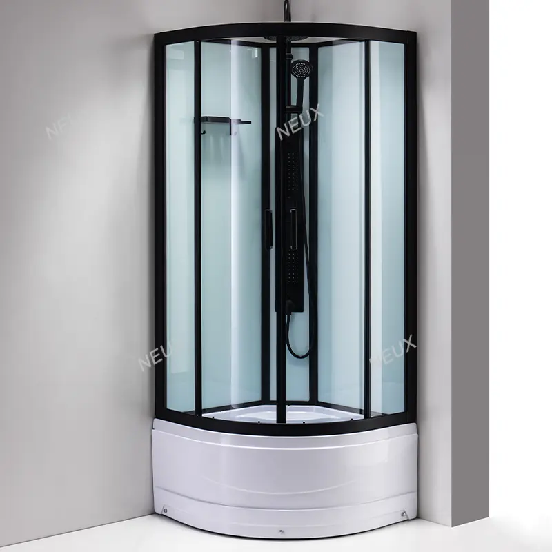 Vassoio doccia profondo in vetro temperato facile installazione veloce cabina doccia ad alto livello con porta scorrevole stile settore bagno uso