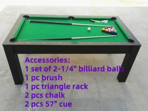 Cổ Điển Trắng 7ft 2-Trong-1 Nhà Gấp Hồ Bơi Billiard Snooker Bảng Xách Tay Với Bóng Trở Lại Cho Bán - Product Image 6