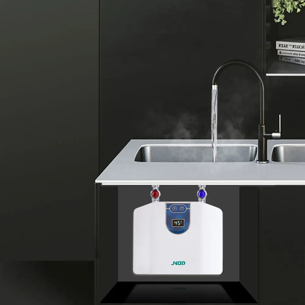 JNOD Настенный мини мгновенный Электрический водонагреватель для горячего душа выше или под раковиной со светодиодным цифровым дисплеем