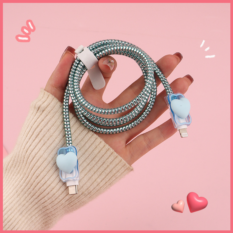 Para iPhone-corazón azul 4 piezas
