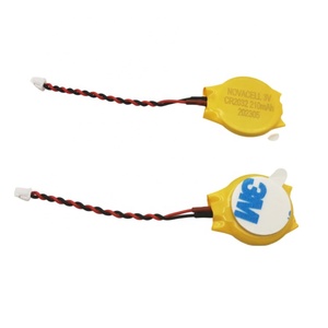 CR2032 sikke hücre 180mAh 210mAh 240mAh 3V düğme pil ile 3m yapışkan bant ve bağlayıcı Molex 51021 - Product Image 1