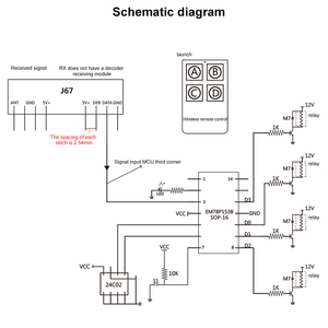 Universelles 433-MHz-HF-Empfängermodul-Drahtloser Signal decoder für Fernbedienungen und IoT-Geräte