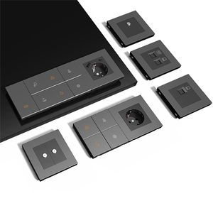 Per la costruzione di Home Office KNX intelligente interruttore a parete sistema di automazione intelligente intelligente interruttore pulsante nero Grey EU Standard - Product Image 6