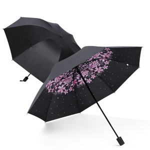 批发商最便宜的3折雨伞促销雨伞，带天空印花图案 - Product Image 6