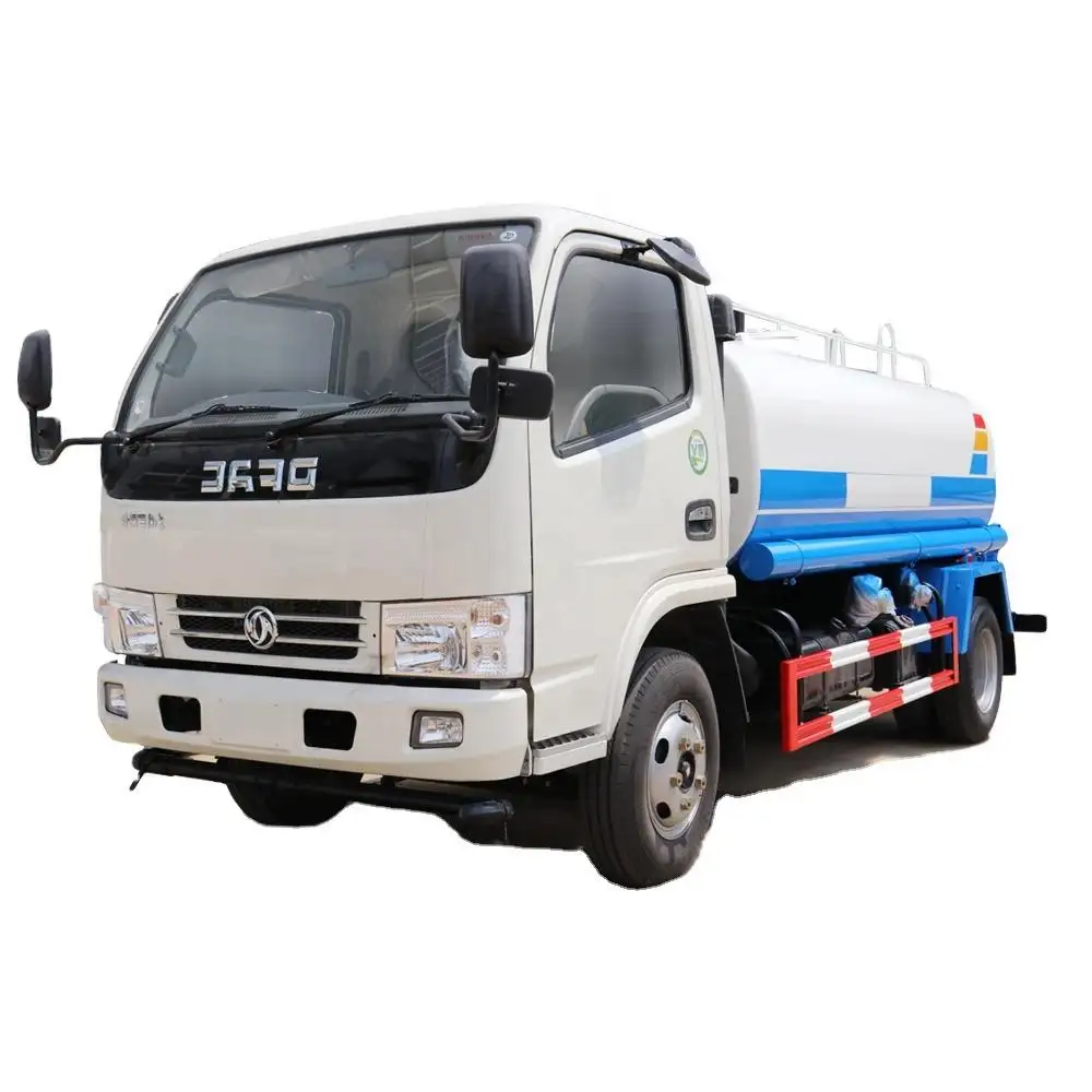 รถบรรทุกน้ำดื่มสำหรับขายสแตนเลสขายร้อน5000L น้ำโรยที่กำหนดเอง Dongfeng Euro III 4X2รถบรรทุก