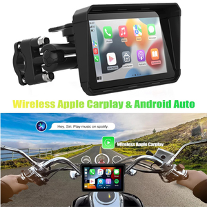 5.5inch <strong>Touch</strong> <strong>Screen</strong> Wireless Carplay Monitor Android Auto GPS Navigation Dual <strong>Bluetooth</strong> Siri Voice Control for Motorcycle - Product Image 2