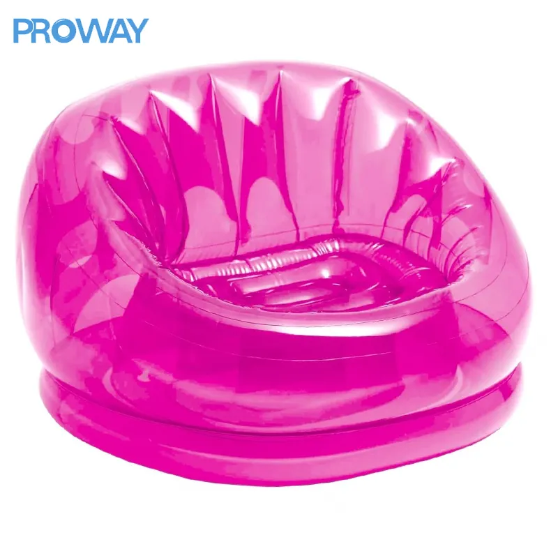 Durevole gonfiabile rosa divano mobili di alta qualità gonfiabile sedia personalizzata pieghevole sedia rotonda gonfiabile trasparente