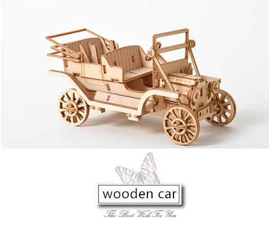 Robotime — Puzzle 3D en bois, Kit d'assemblage de jeux pour enfant, fait à la main, mécanique, avion, train