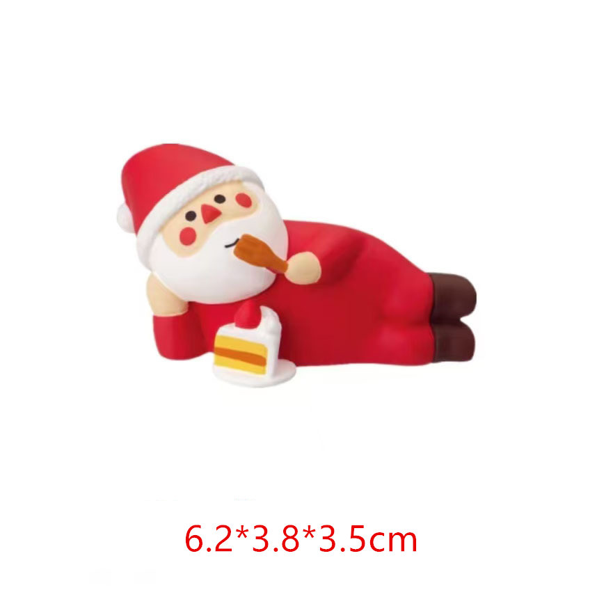 Santa Claus eats cake for Christmas