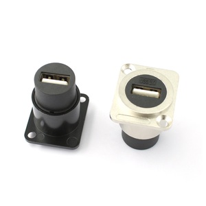 ซ็อกเก็ตดาต้า USB 2.0ตัวเมียกับตัวเมียโมดูลเครือข่ายชนิด D พร้อมแผงฝาครอบอุปกรณ์เชื่อมต่อซ็อกเก็ตชนิด D - Product Image 2