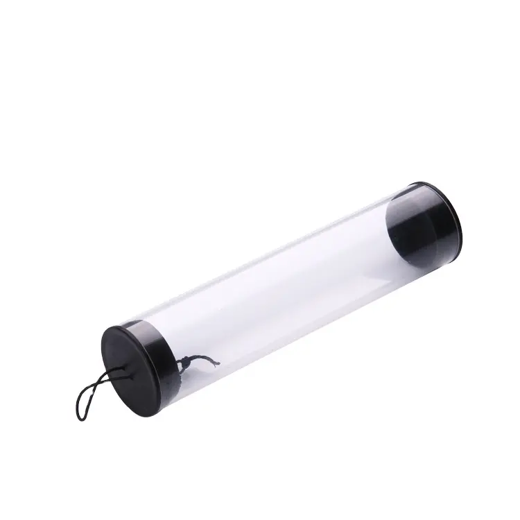 0.5mm-1.0mm Épaisseur Pas Cher Pvc Boîte En Plastique Emballage de Cylindre Transparent, Emballage En Plastique de Tube Rond