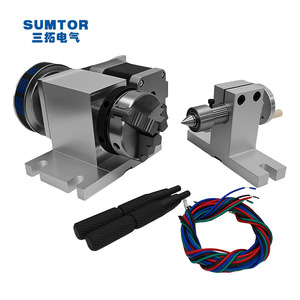 木铣床用SUMTOR 4轴数控刳刨机中心高度44毫米4轴旋转轴 - Product Image 1