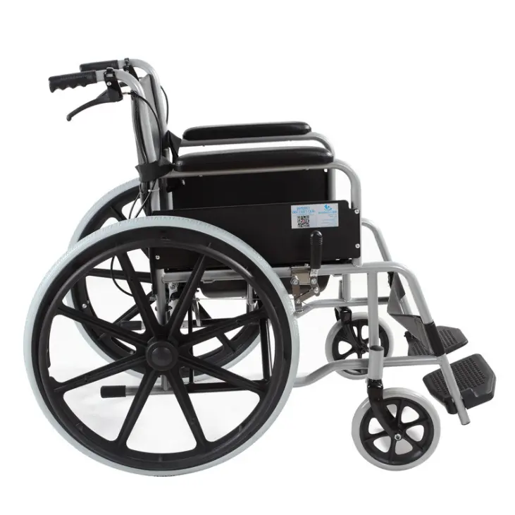 저렴한 접이식 휠 의자 장착 withe 화장실 이동식 활성 접이식 경량 수동 화장실 휠체어 성인