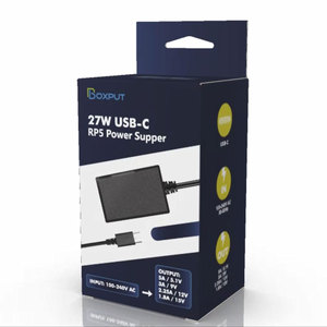 BOXPUTRP5電源RaspberryPi 5 27W USB-C電源5.1V5A PD充電に対応EU US UK AUプラグRaspberryPi 5 - Product Image 1