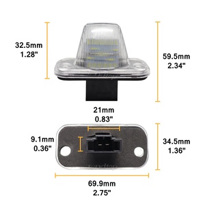 フォルクスワーゲンVWT4トランスポーターキャディCAMPMOBジェッタパサートB5B6シンクロテールナンバーランプ用エラーフリーLEDナンバープレートライト - Product Image 1