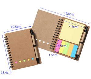 新しいプロモーション安いクラフト紙ノートブックジャーナルプランナーブックとページマーカーカラーインデックスタブ - Product Image 4
