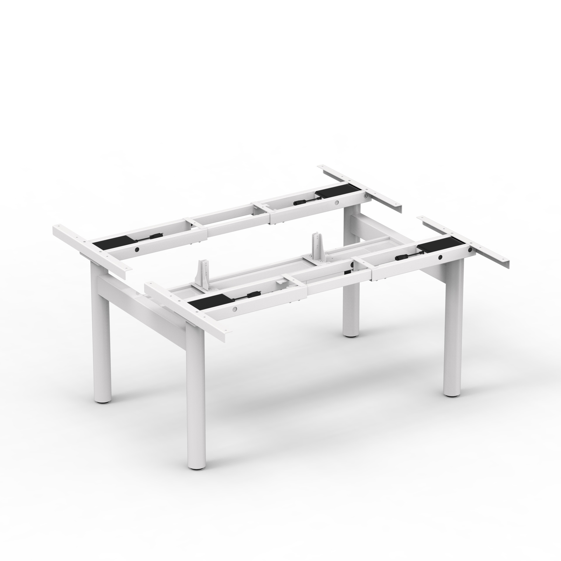 White table frame (excluding tabletop)