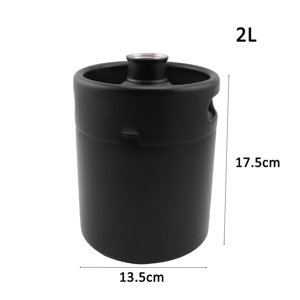 Noir 2L avec robinet et régulateur co2