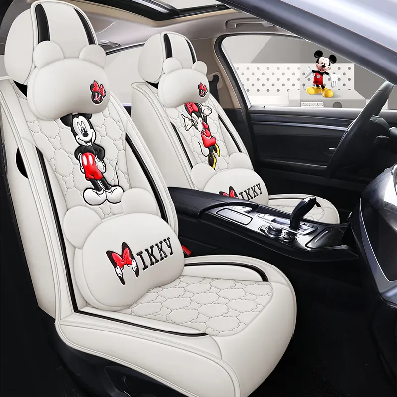 Funda de asiento de cuero PU de tamaño Universal, conjunto completo de tela, conjunto de fundas de asiento de coche de lujo