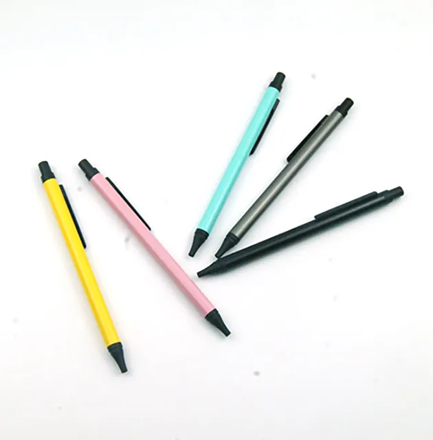 Зажим под заказ, переработанные пластиковые канцелярские принадлежности, Шариковая металлическая ручка