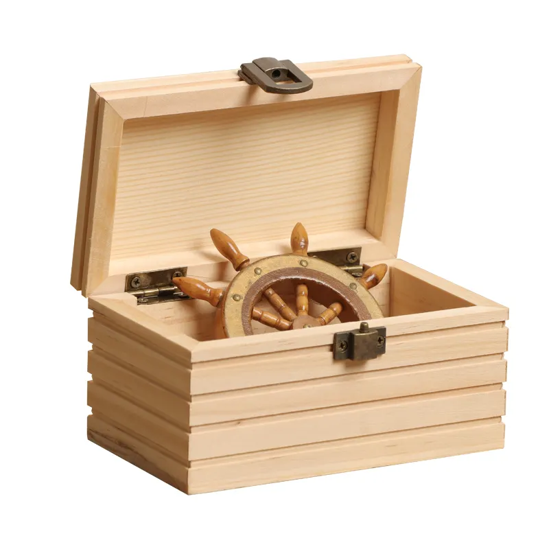 Personalización Caja de madera sin terminar Caja de almacenamiento de madera maciza de diferentes formas Cajas de madera con tapa deslizante
