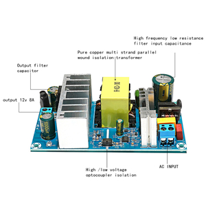 Módulo de fuente de alimentación de 96W, interruptor de AC-DC, entrada 90-260VAC DC 12V 8A, DC-12V-8 de placa de alimentación - Product Image 3