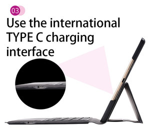 Rohs Fcc Ce 蓝牙键盘保护套 Ipad 10.2 键盘保护套平板电脑 S3 三星 10 英寸 - Product Image 4