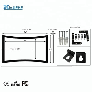 180 grados pantalla de proyección curvada fijo curva HD proyector de pantalla de 133 pulgadas, formato 16:9 con buen precio - Product Image 3