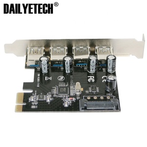 Pcie เป็น USB 3.0 HUB อะแดปเตอร์4พอร์ต USB3.0การ์ดขยายผ่าน805ชิปแปลงขยายสาย Sata สำหรับคอมพิวเตอร์ - Product Image 2