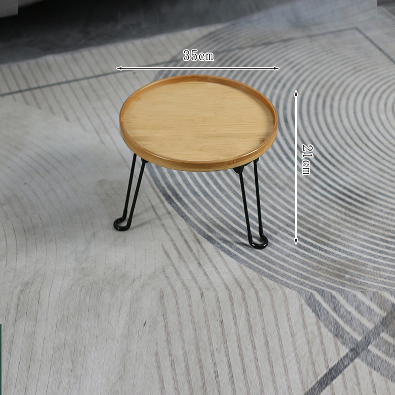 Natural color folding coffee table, 35cm long and 21cm high