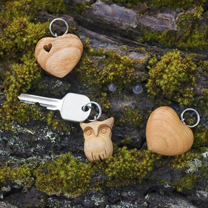 Wooden Heart <strong>Shaped</strong> Keychains Heavy Duty Keyring <strong>Key</strong> Holder for <strong>House</strong> Car Office <strong>Keys</strong>