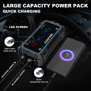 Mini nhảy khởi động kích thước nhỏ nhất nhảy khởi động 1500A 8000mAh avapow A9 - Product Image 5