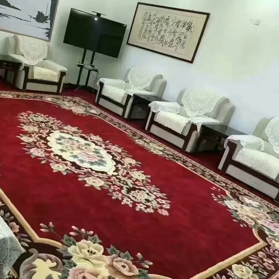 Alfombra ecológica de lujo para sala de estar, alfombra grande de algodón tejida, respetuosa con el medio ambiente, china