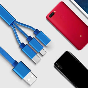 Özelleştirilebilir logo USB 2.0 veri kablosu marka cep telefonu hızlı şarj kablosu 3-in-1 hediye kutusu toptan OEM Android Apple V8 olabilir - Product Image 3