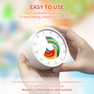Timer di facilità d'uso per la scrivania per bambini 60 minuti Timer visivo per bambini Home Edition orologio meccanico arcobaleno conto alla rovescia - Product Image 2
