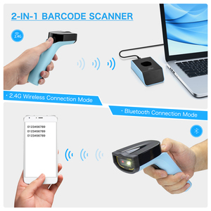 Handfree 1D 2D Qr <strong>Code</strong> <strong>Scanner</strong> With Charging Cradle <strong>Reader</strong> Blue Tooth Wireless Barcode <strong>Scanner</strong> - Product Image 4